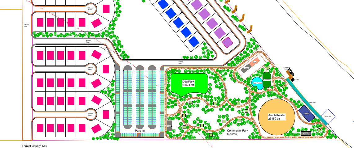 Walking track layout