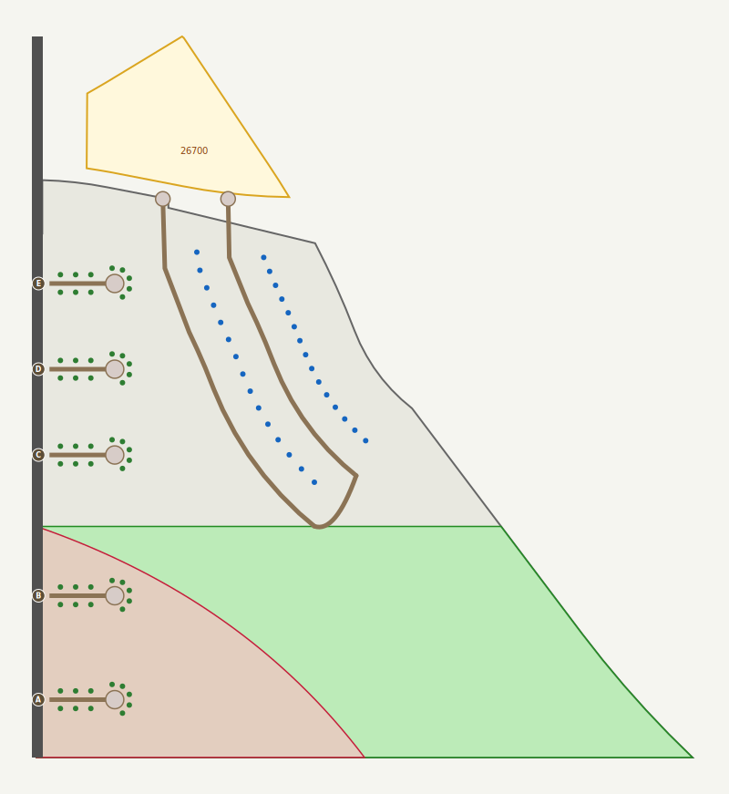 Corridor layout (conceptual cartoon - not engineered drawing)